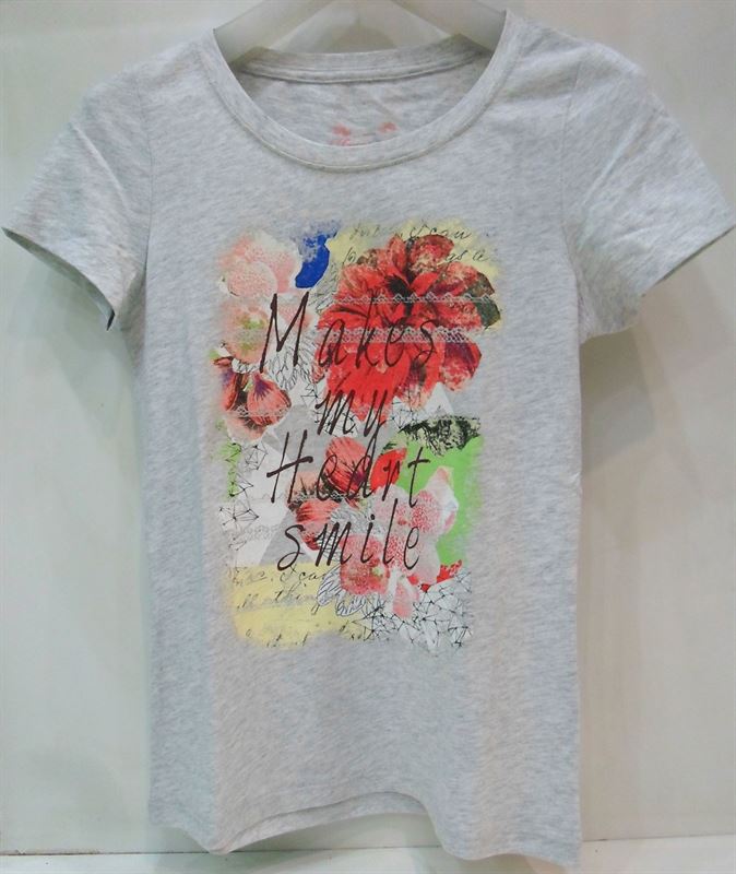 Jeanswest Ladies Makes My Heart Smile T-Shirt (42-273502 8065)