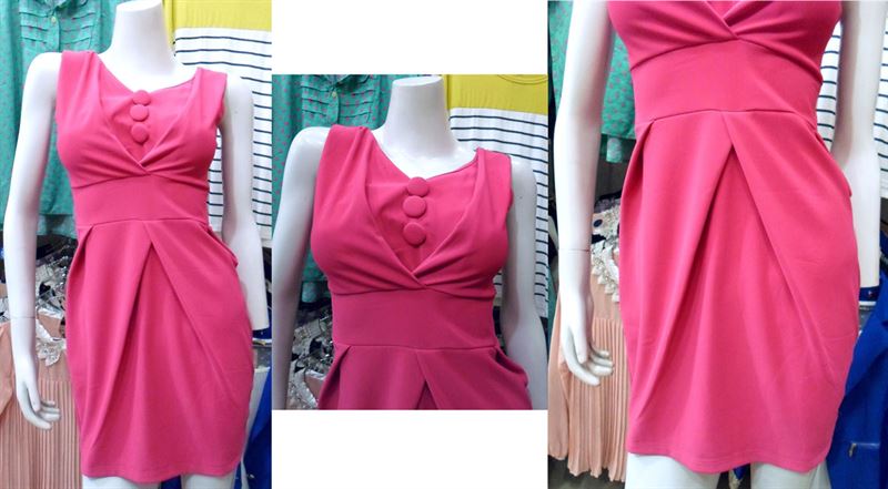 Hope And Faith Ladies Pink Bodycon Dress (HOANFA02)