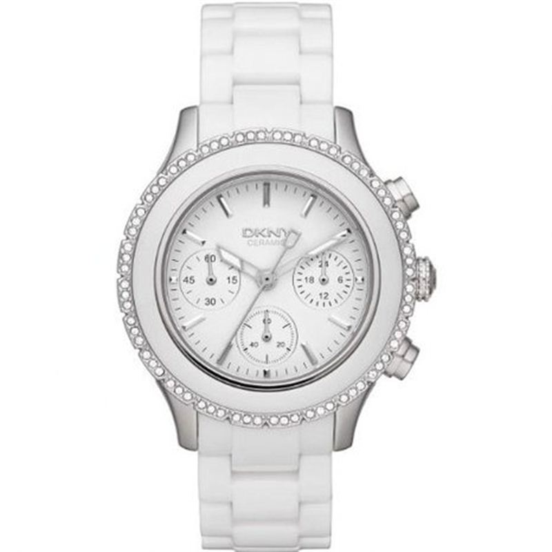 DKNY Ceramic Chronograph with Glitz Women's watch #NY8672
