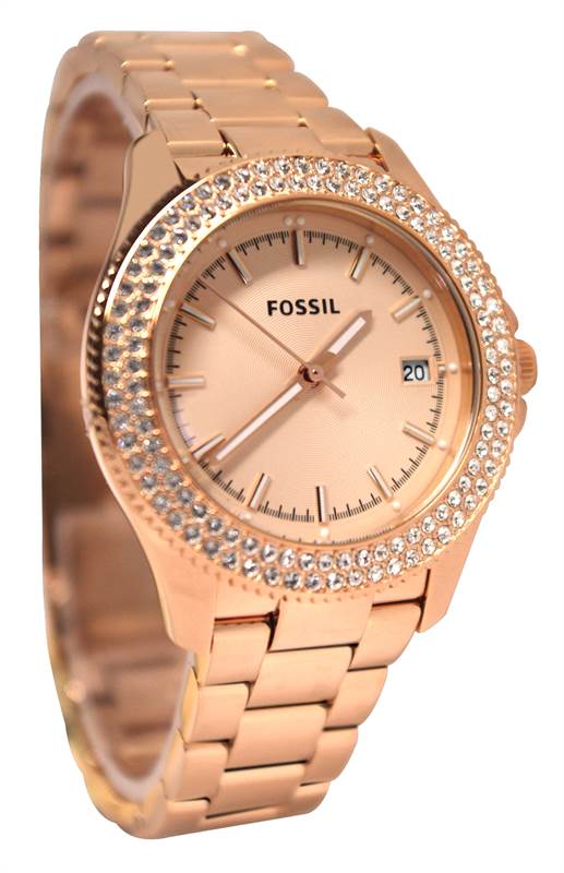 Fossil Retro Traveler Three Hand Stainless Steel Watch - Rose Am4454