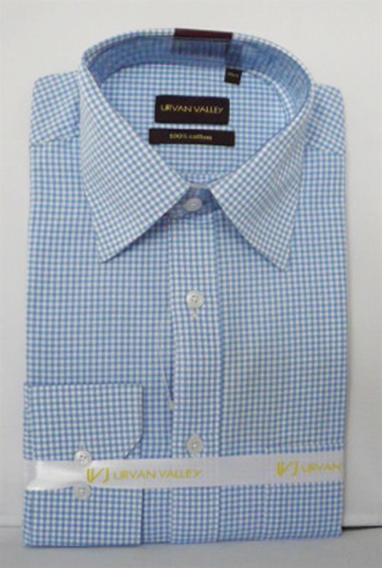Urvan Valley Blue Formal Check Shirt (B0183)