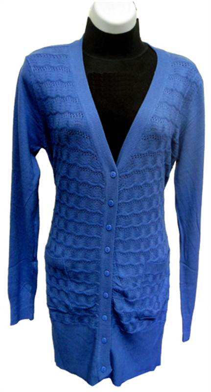 Zara Ladies Self Design Long Sweater