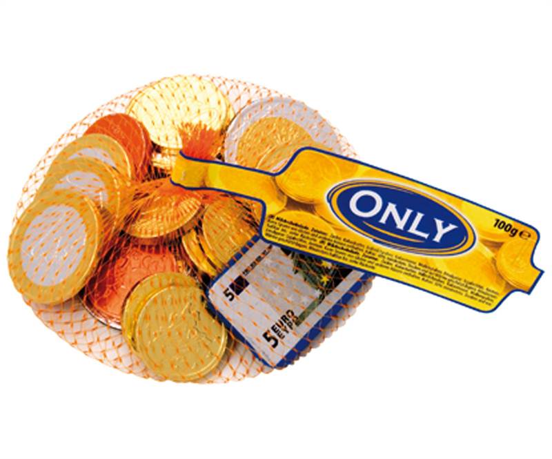 Fine Melting Chocolate Bank Notes and Gold Coins Net Only (100g)