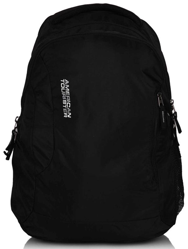 American Tourister Buzz Backpack 03 Black Silver Send Gifts and Money to Nepal Online from www.muncha