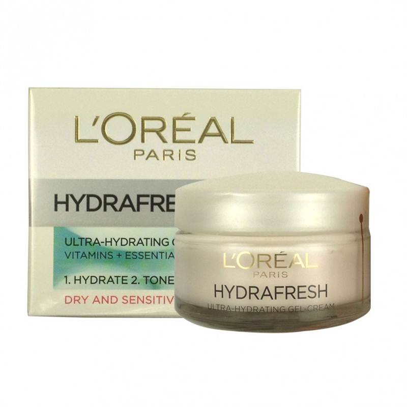 LOREAL PARIS- HYDRAFRESH - GEL CREME - DRY TO SENSITIVE SKIN - Jar 50ml