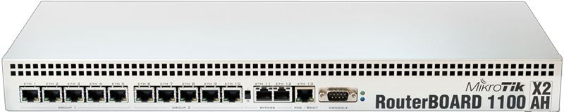 Mikrotik 13 Port 1U Rackmount Gigabit Ethernet Router (RB1100AHx2)
