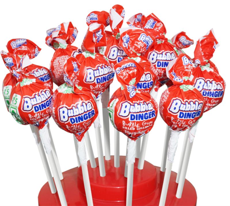 Bubble Dinger Filled Lollipop Strawberry Flavour (21gx24u = 504g)