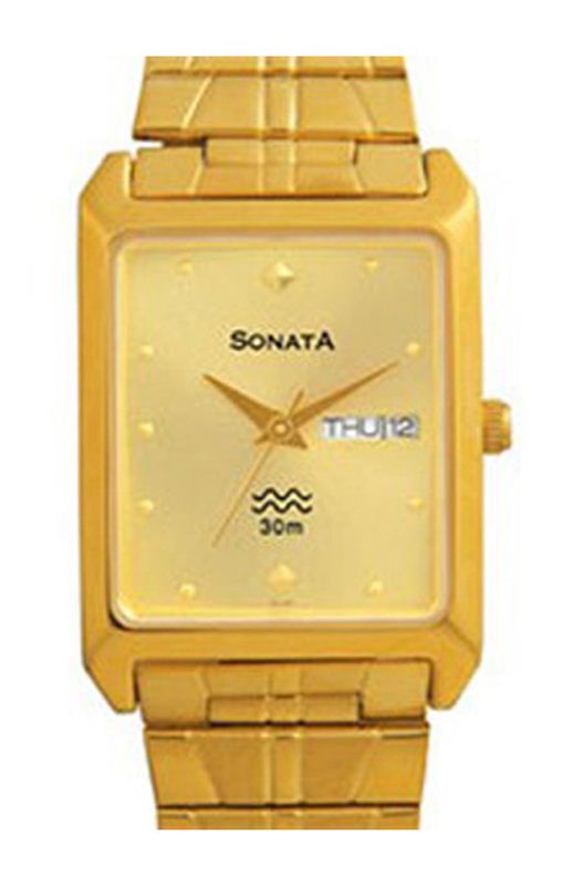 Sonata Rectangle Dial Men s Watch 7007YM05 Send Gifts and