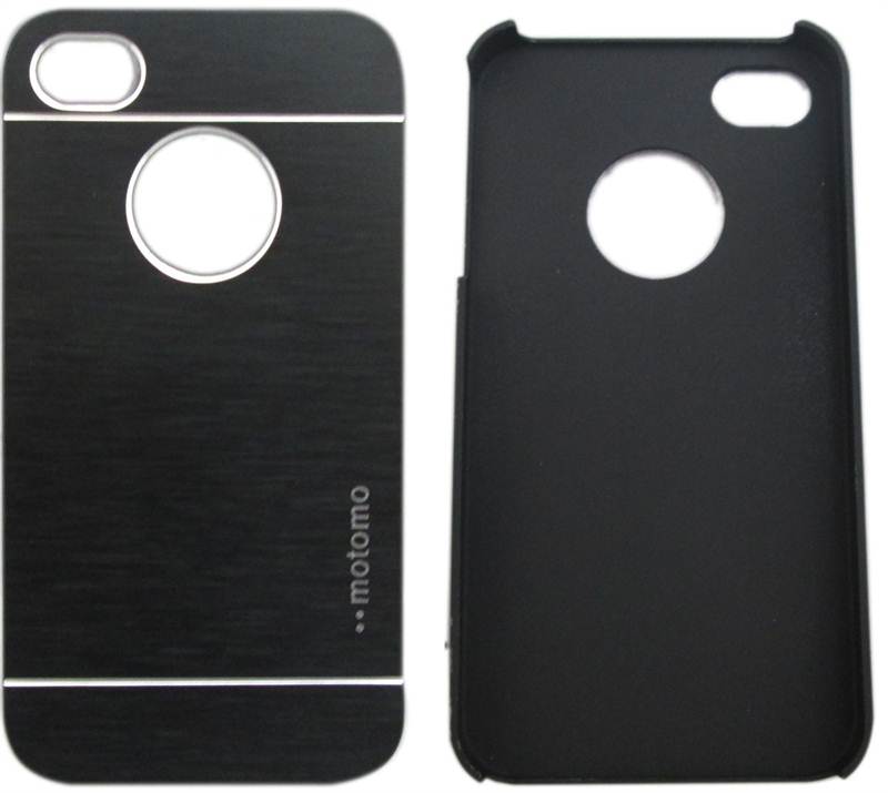 Motomo Iphone 4/4S Back Cover (Metal Black)