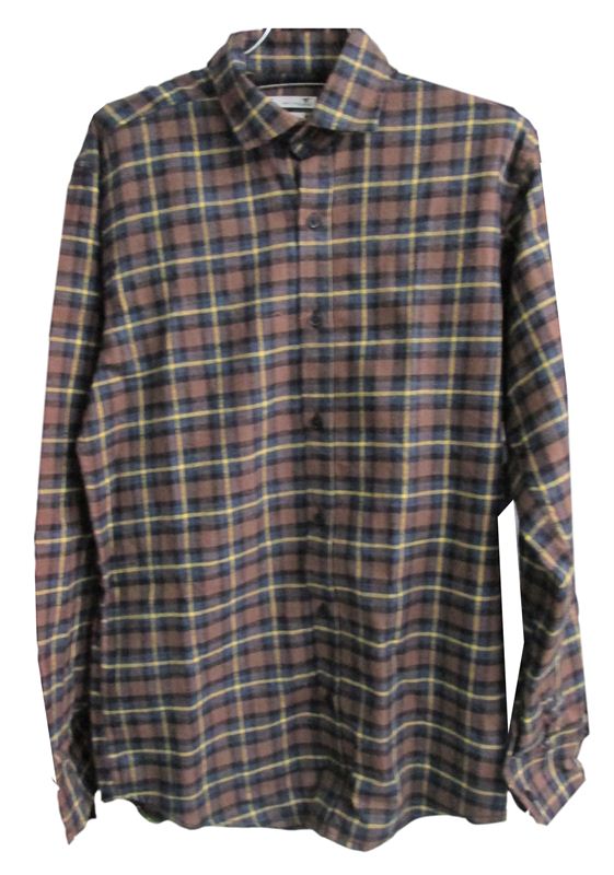 HE Mango Men's Brown Cotton Shirt