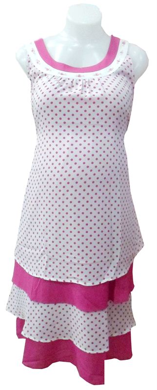 Hi Mom Pink Polka Dot Maternity Dress (TO3/0730/9)