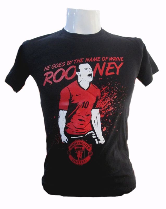 Wayne Rooney Printed Black T-Shirt