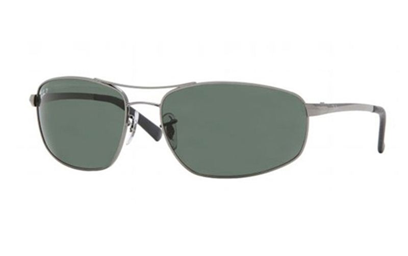 Ray Ban RB3360 Sunglasses (004/58) Gunmetal (Crystal Green Polarized Lens)