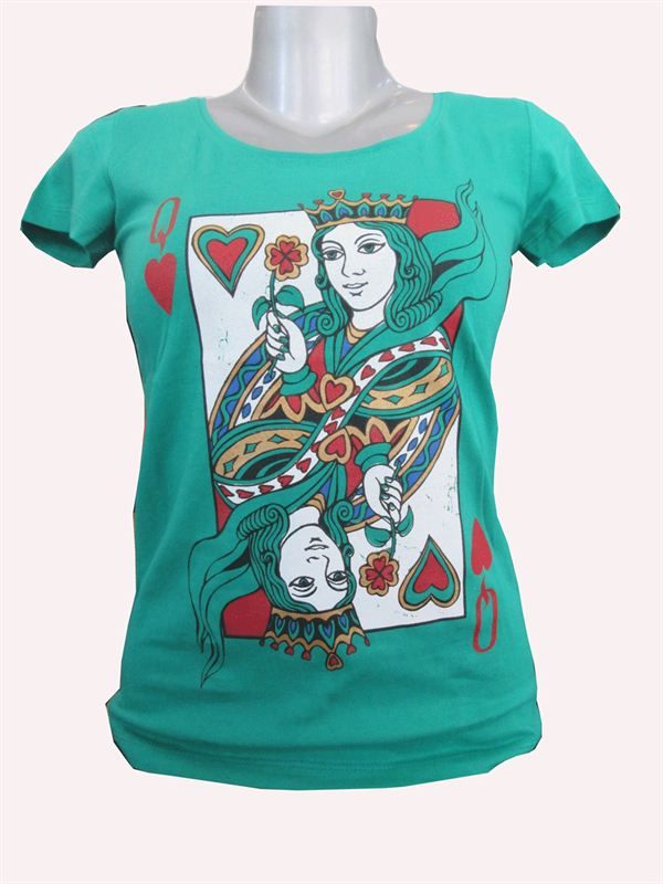 Juju Wears Ladies Queen Card Printed T-shirt (LJJ33)