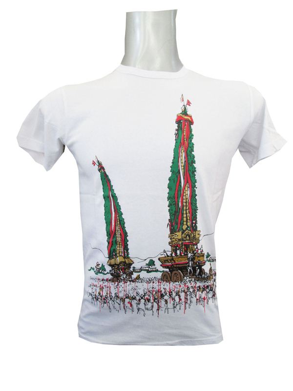 Juju Wears Mens Rato Machhindranath Three Printed T-shirt (MJJ35)
