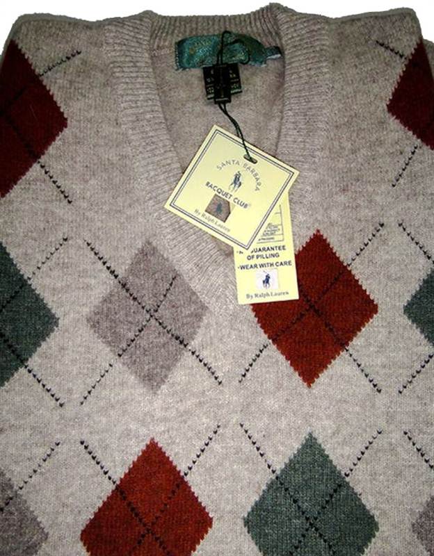 Santa Barbara Scottish Check SL Sweater from Nepal Wool House