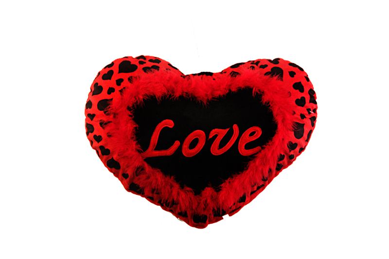 Black & White Fury Shaped Love Cushion (24)