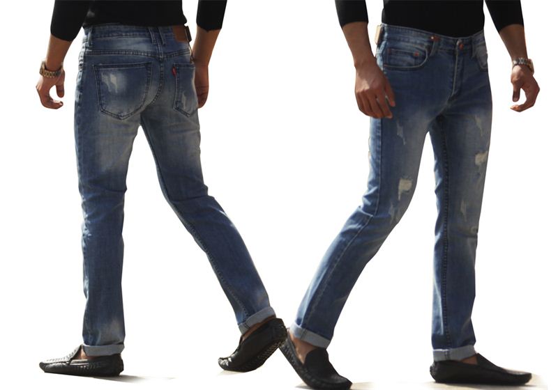 Blue Low Rise Slim Fit Jeans