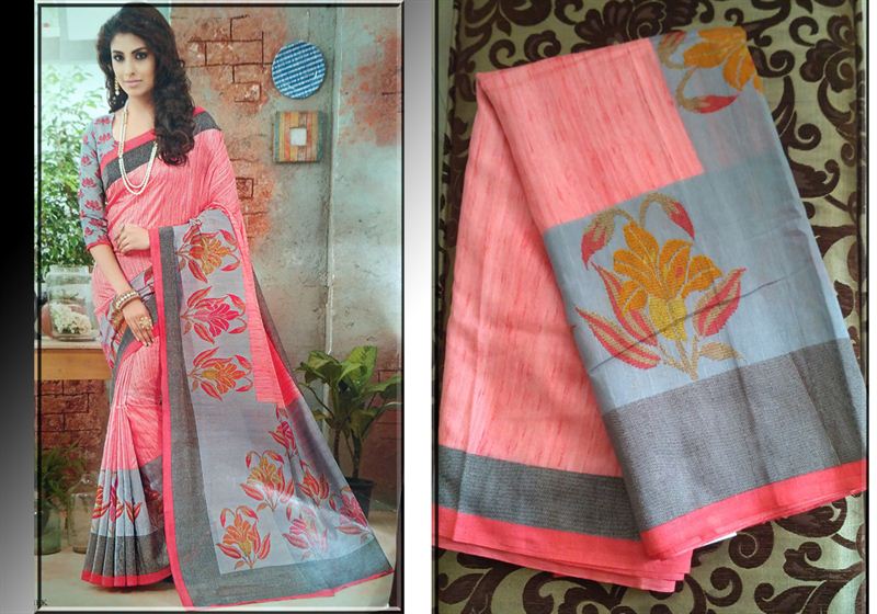Mom Special Silk Printed Saree
