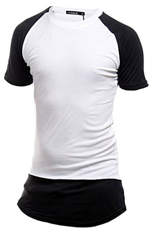 Cotton Long Contracts T-Shirts- White and Black