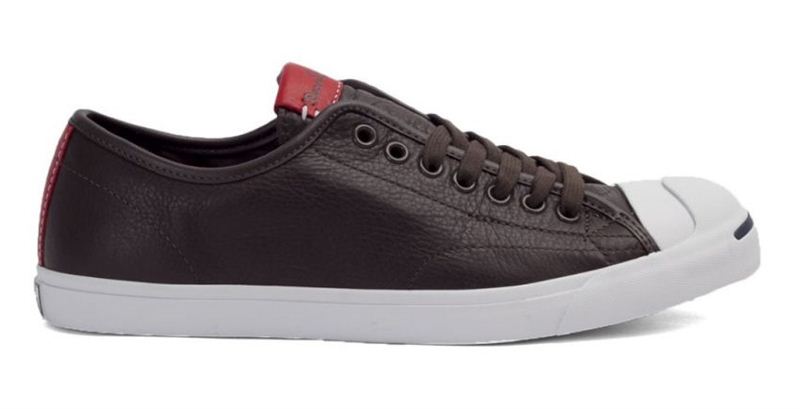 Converse All Star Jack Purcell LP Black and Red Canvas Shoes- 156378C