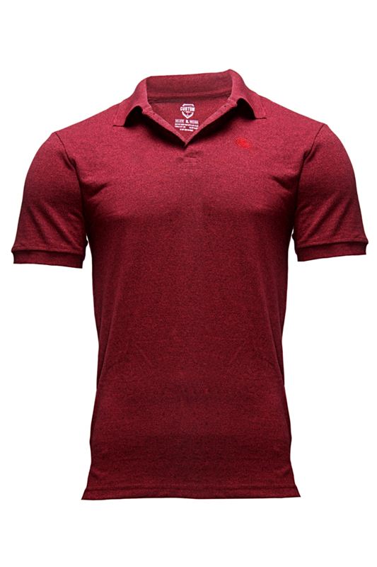 Polo Style T-Shirt- Maroon