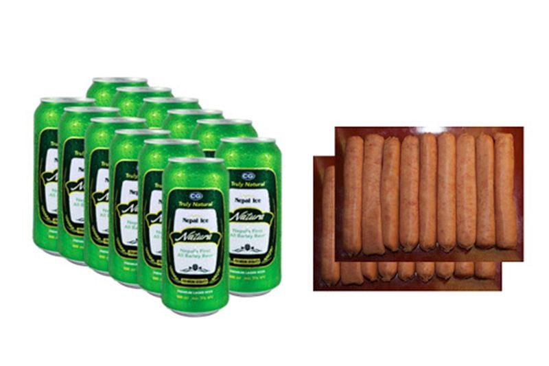Dashain Special Combo Nepal ice Natura with Buff Sausage