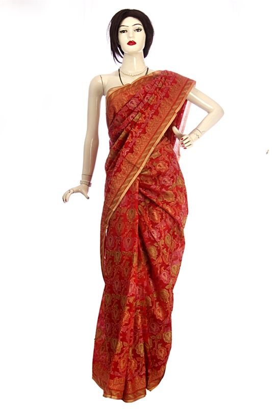 Floral Printed Cotton Saree