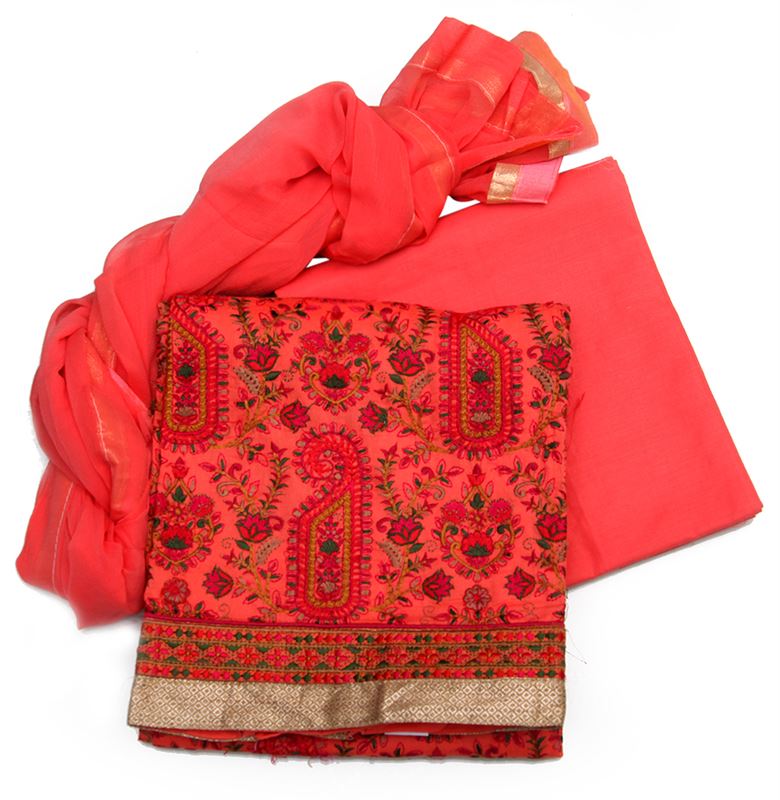 cotton churidar with cotton shawl