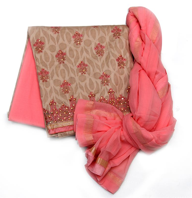 cotton churidar with cotton shawl