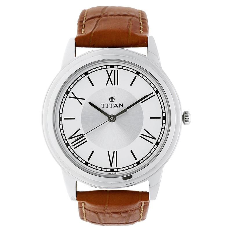 Titan Silver White Dial Analog - 1735SL01