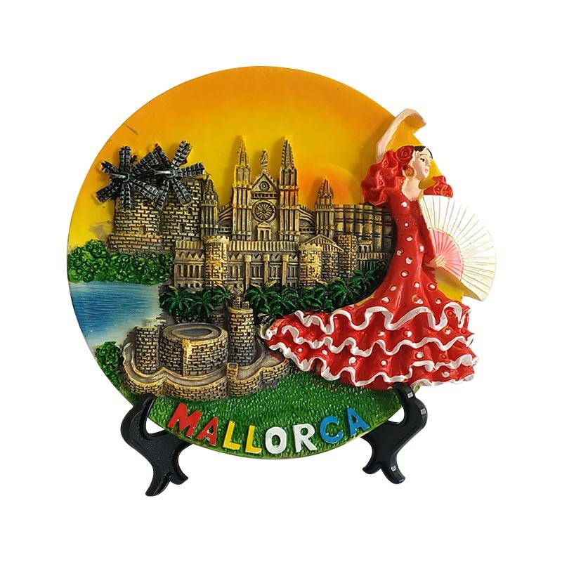 Yellow Mallorca Commemorative Plate