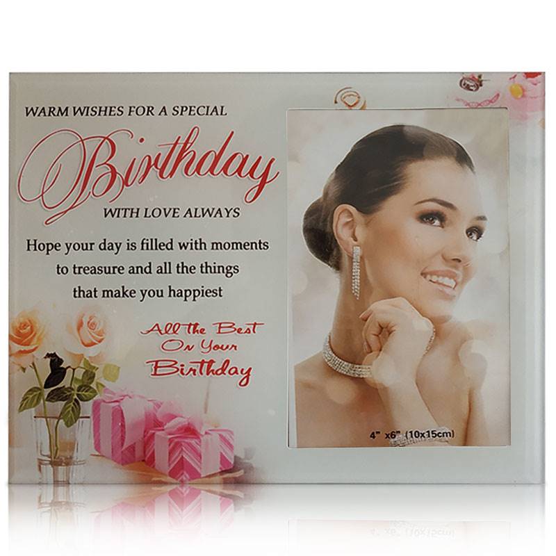 White Birthday Photo Frame