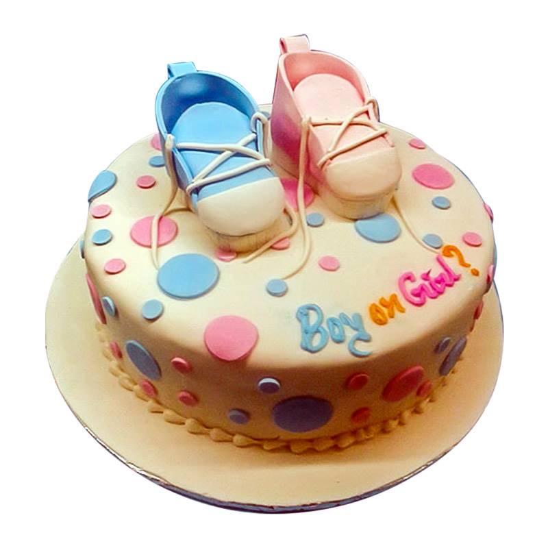 Baby Shower Special Cake in Butter Scotch Flavor (1 Kg) Covered in Fondant from Dining Park (25)