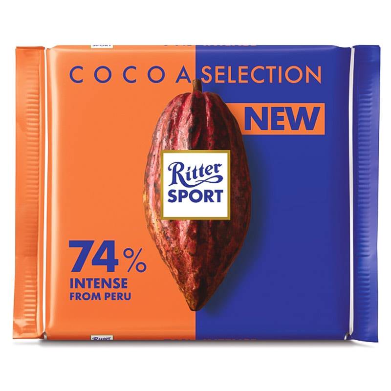 Ritter Sport Cocoa Selection 74% Intense Dark Chocolate (100g)