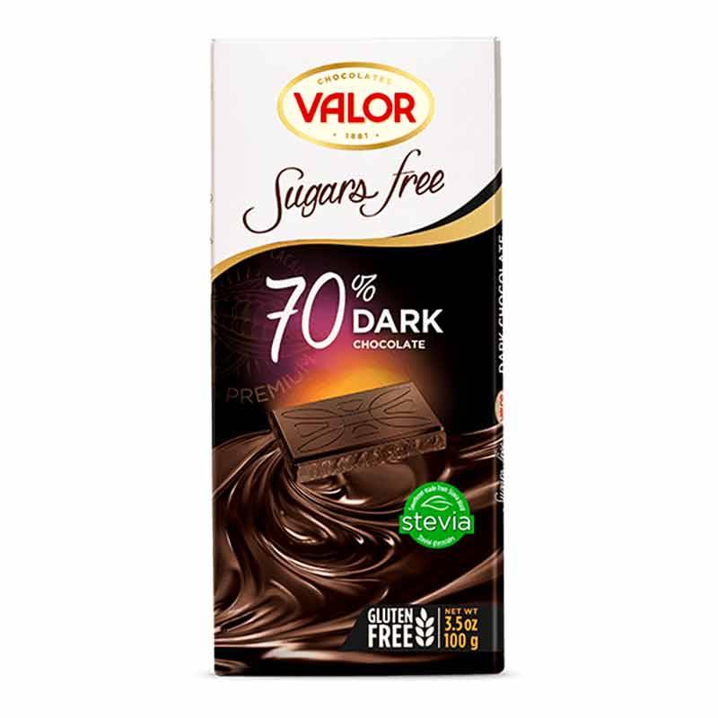 Valor Sugar Free 70% Dark Chocolate (100g)