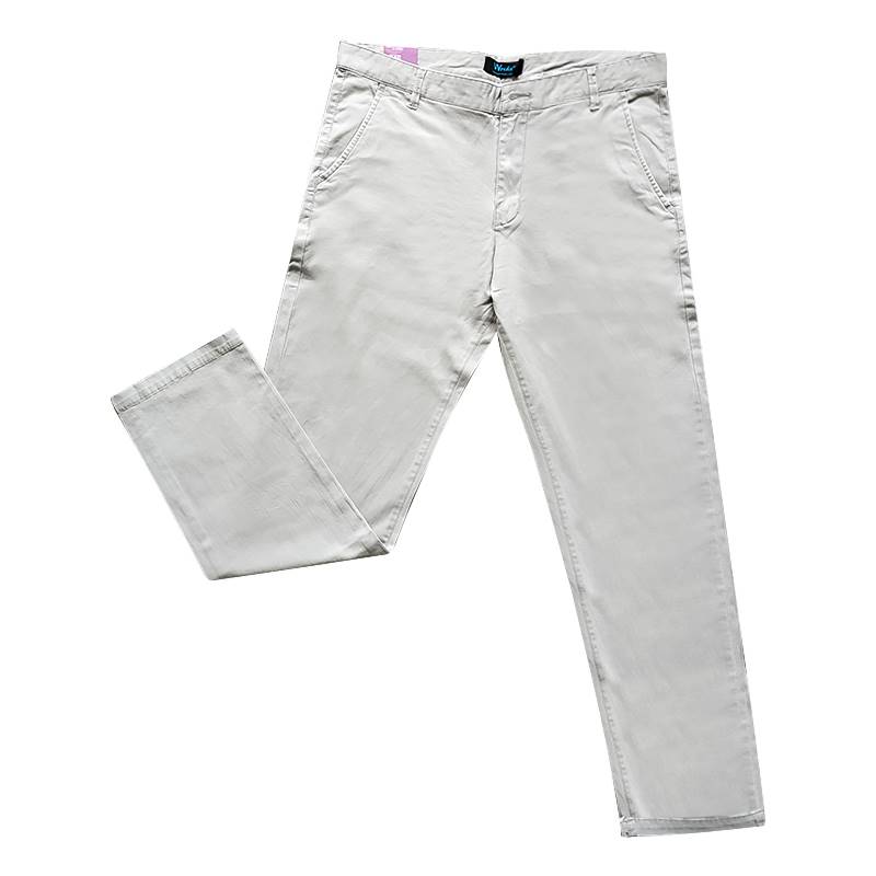 Light Grey Cotton Pants for Men
