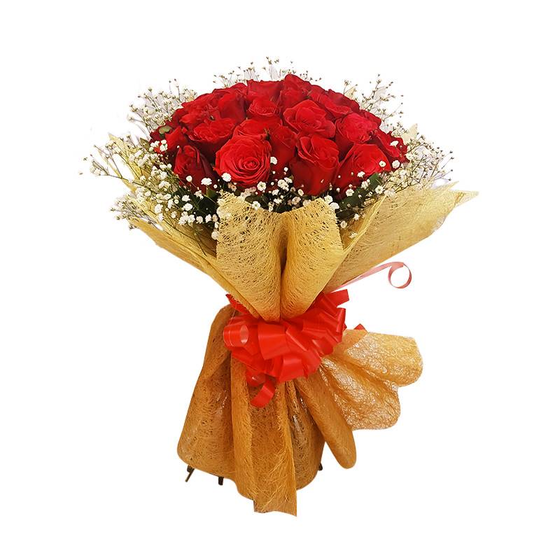40 Red Roses in Jute Packing - Send Gifts and Money to Nepal Online ...