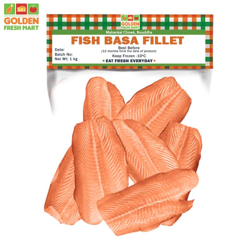 Golden Fresh Mart Fish Basa Fillet (10% Glazing) (1 kg)