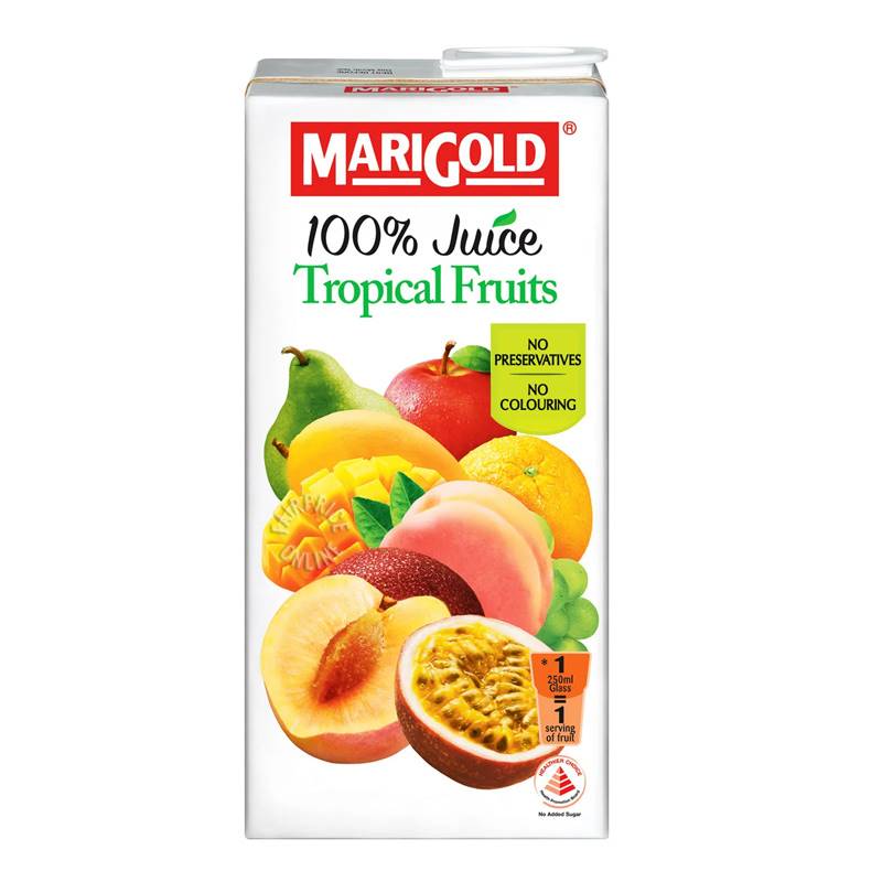 Marigold No Sugar Added Mixed Tropical Fruits (1L)