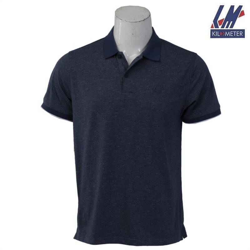 Kilometer Polo Neck T-Shirt KM P1007 Navy Blue - Send Gifts and Money ...