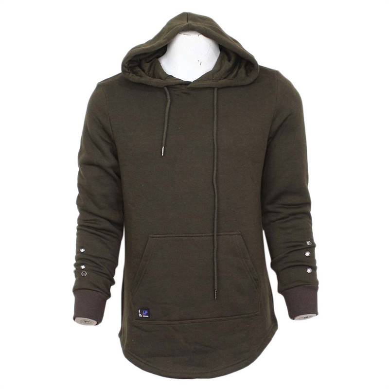 KILOMETER Stylist Fur Hoodie For Men  KM D1 Dark Olive