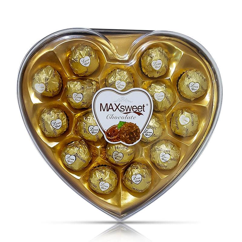 Max Sweet Golden Chocolates - Heart-shaped Box (16 pcs) - Send Gifts ...