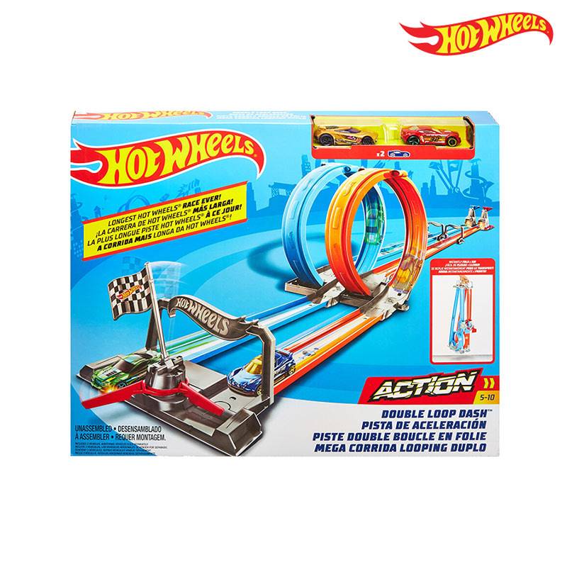 Hot Wheels Double Loop Dash Track Set (GFH85)