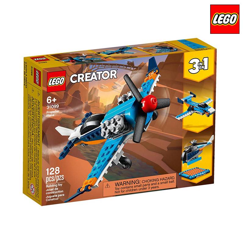 LEGO Creator 3in1 Propeller Plane - 128 Pieces (31099)