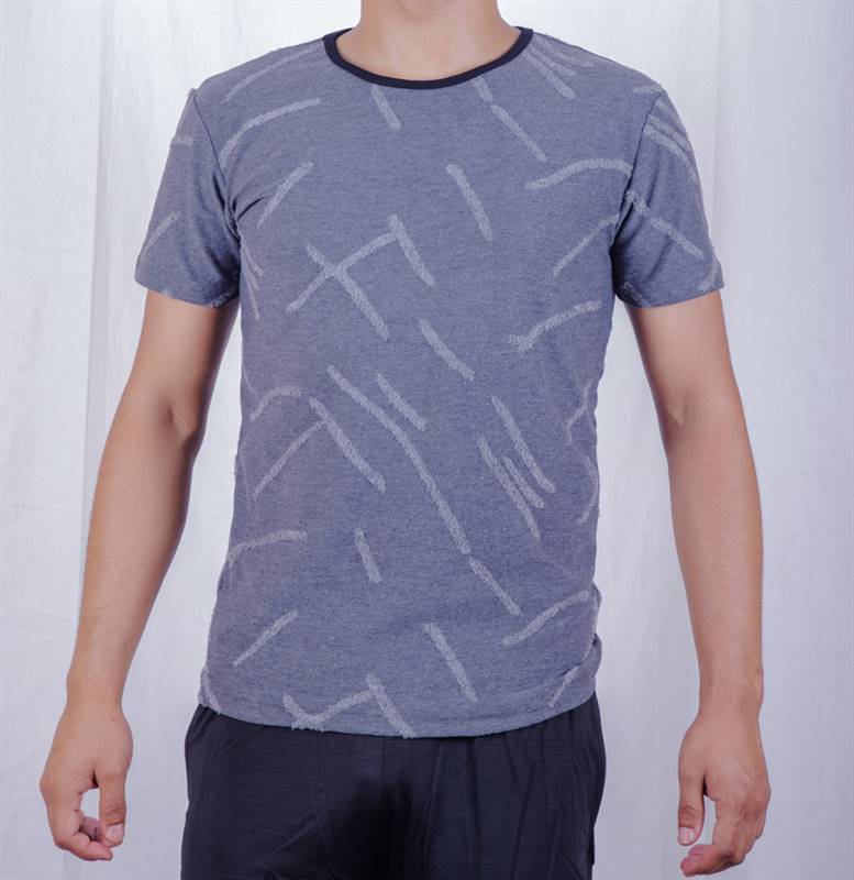 KILOMETER Round Neck T Shirt KM MT001 Grey