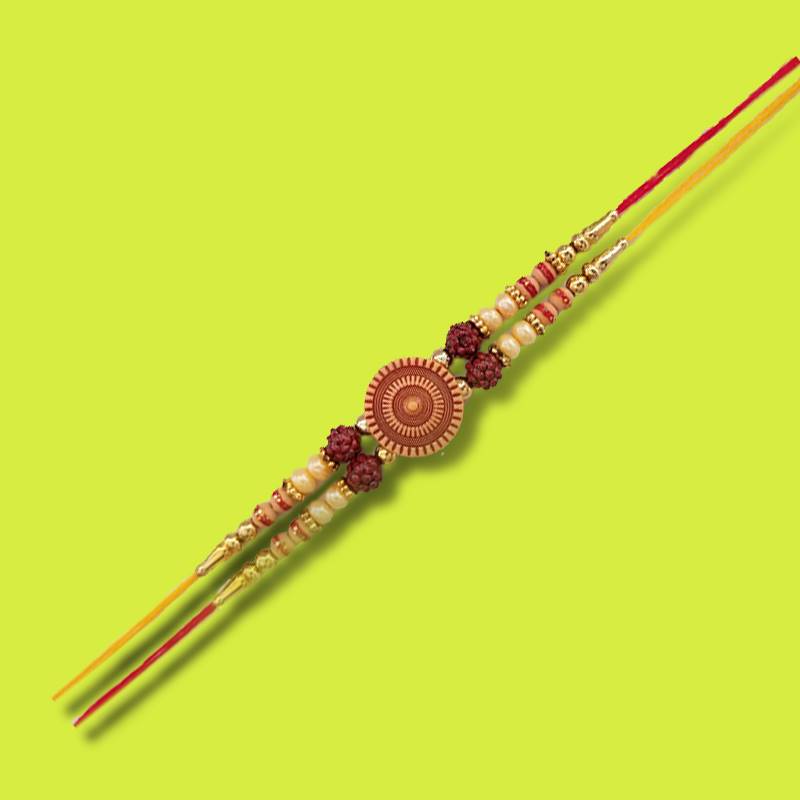 Chakra Rakhi with Rudraksha and Pearls