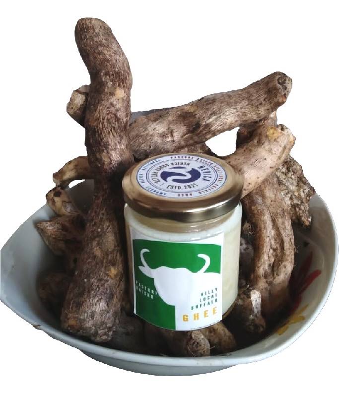 Organic Ban Tarul (1 kg) with Ghee (200 g) - A Maghe Special from Lamjung