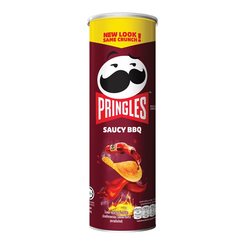 Pringles Saucy BBQ Potato Crisps (107 g)