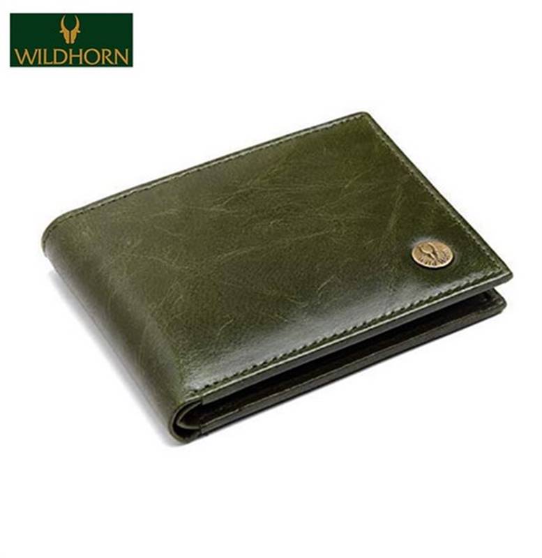 Male Zipper WILDHORN Men Leather Wallet